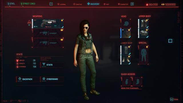 Сейв за кочівника з читами за дівчину / Female V Nomad starting save для Cyberpunk 2077