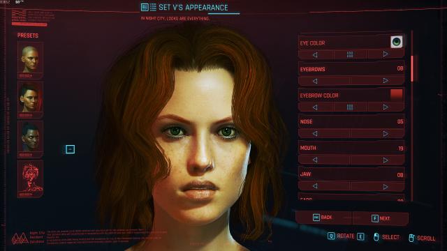 Пресет Черной Вдовы / Black Widow Preset (Cybercat) для Cyberpunk 2077