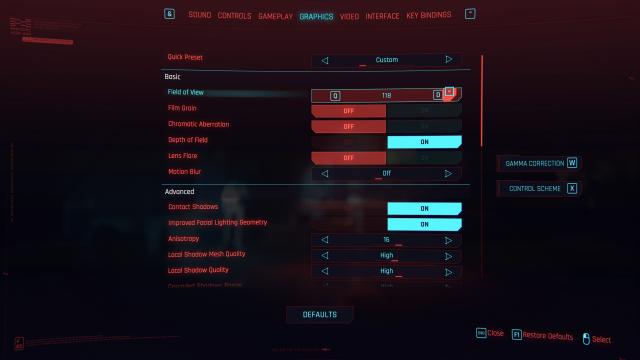 Better Mouse sensitivity and Fov Sliders