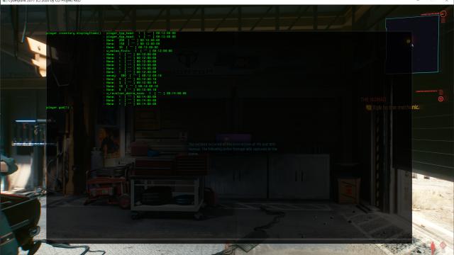 CyberConsole for Cyberpunk 2077