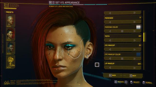 Кастомні кольори для макіяжу очей / Custom Eye Makeup Colors для Cyberpunk 2077