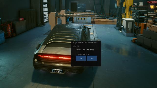 Продаж вкрадених машин / Sell Stolen Car Mod для Cyberpunk 2077