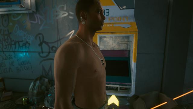 Амулет-куля тільки для чоловічого Ві / Bullet Necklace для Cyberpunk 2077