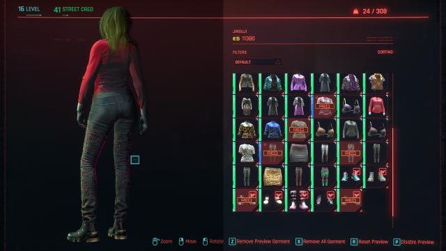 Перегляд предметів / Vendor Preview для Cyberpunk 2077