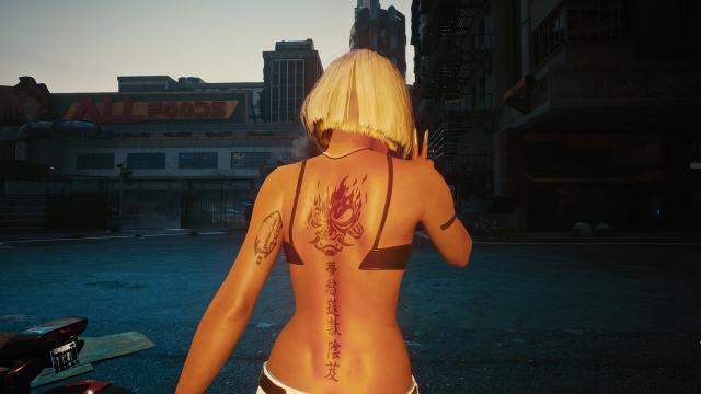 Нове тату 05 / Body Tattoo 05 Replacer для Cyberpunk 2077