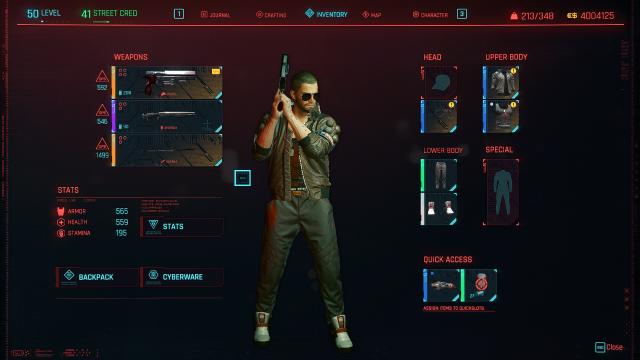 Сейв за чоловіка (50 рівень) / Game Completed Save (Streetkid) (LVL50) (Male) для Cyberpunk 2077