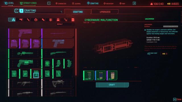 Миттєвий розбір та крафт / Instant Disassembling and Crafting для Cyberpunk 2077