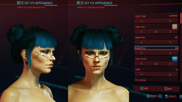 Hair Swap 01-08 для Cyberpunk 2077