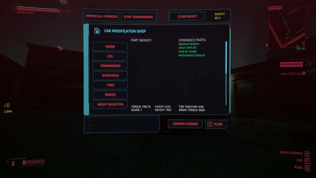 Car Modification Shop для Cyberpunk 2077