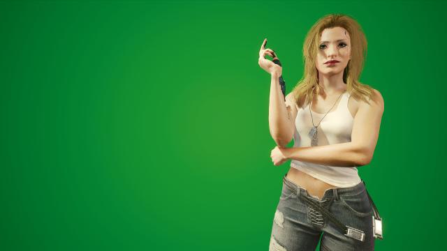 Green Screen for Photo Mode for Cyberpunk 2077