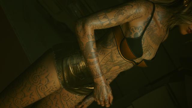 Kala's Valentino Tattoos for Masculine and Feminine V для Cyberpunk 2077