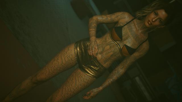 Kala's Valentino Tattoos for Masculine and Feminine V для Cyberpunk 2077