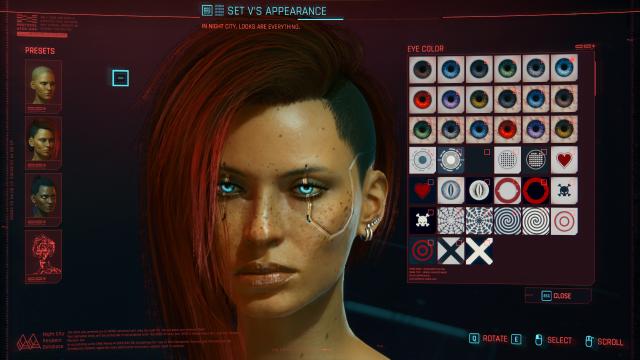 Кастомні кольори для очей / Custom Eye Colors для Cyberpunk 2077