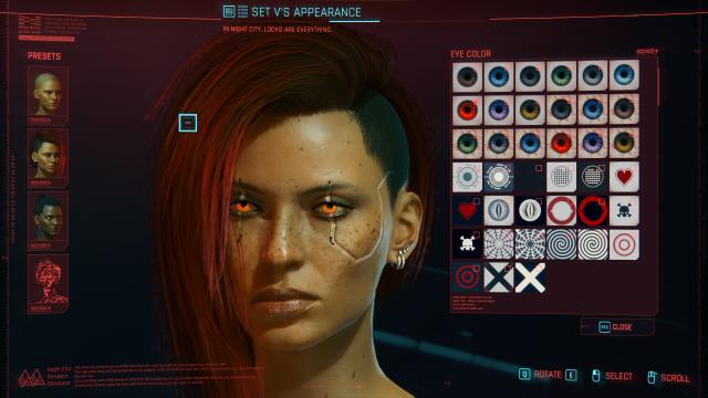 Кастомні кольори для очей / Custom Eye Colors для Cyberpunk 2077