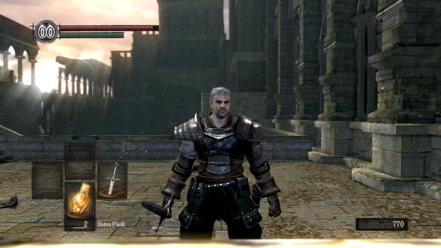 Геральт из Ривии / Geralt of Rivia re-texture для Dark Souls