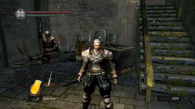 Геральт из Ривии / Geralt of Rivia re-texture для Dark Souls