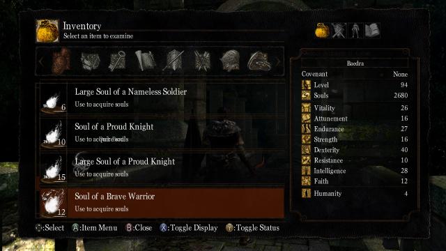Количество душ / Soul Item Numbers для Dark Souls