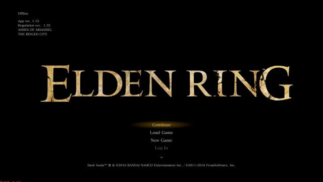 Elden Ring Intro Menu