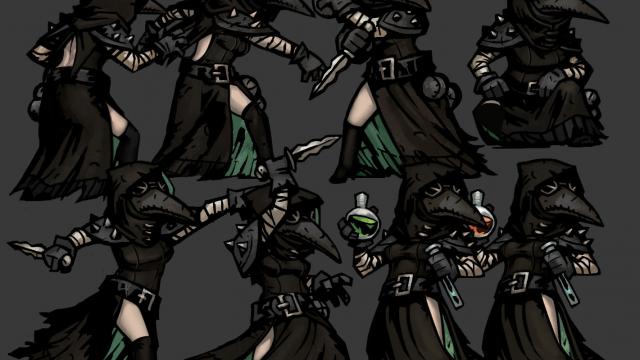Рескин чумного доктора / Backless and Bloody Plague Doctor для Darkest Dungeon