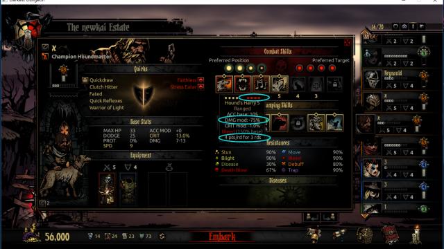 Powerful Hero Skill and Trinket for Darkest Dungeon