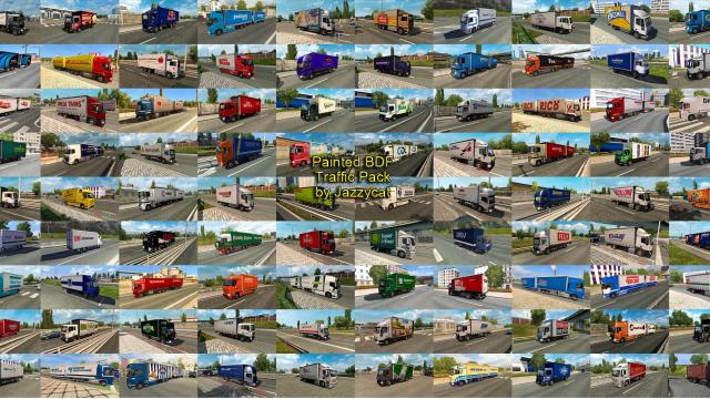 Painted BDF Traffic Pack для Euro Truck Simulator 2