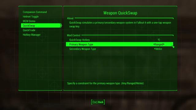 Mod Configuration Menu for Fallout 4