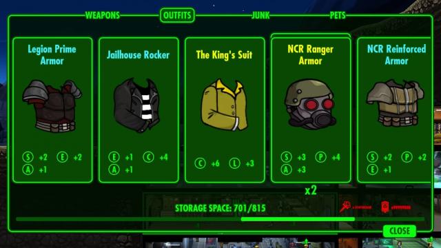 New Vegas Costume Pack для Fallout Shelter