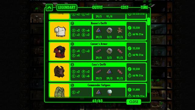 New Vegas Costume Pack для Fallout Shelter