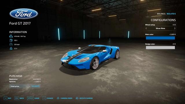 Ford GT Supercar для Farming Simulator 22