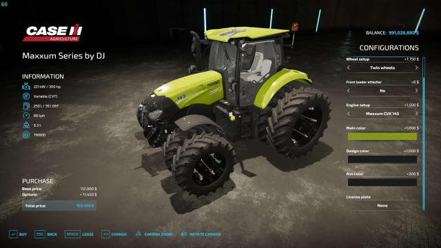CaseIH Maxxum 145 CVX для Farming Simulator 22