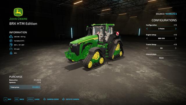 John Deere 8R Pack