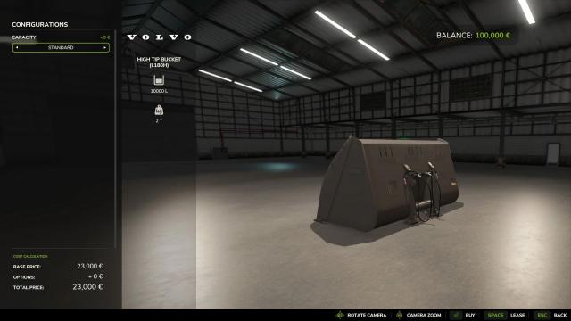 High capacity bucket (Wheel loader) для Farming Simulator 25
