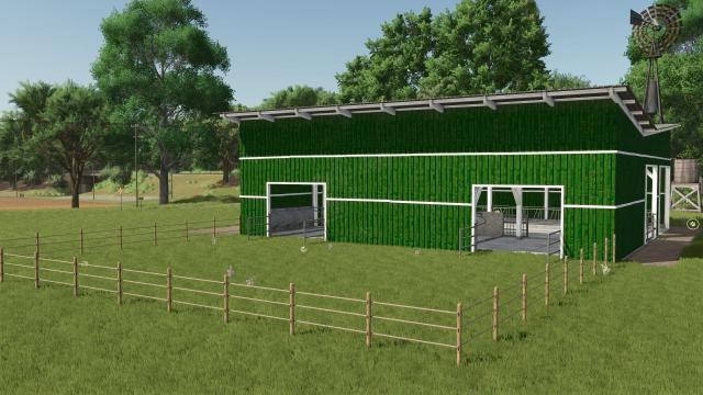 Green cow stall