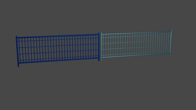 Blue barrier
