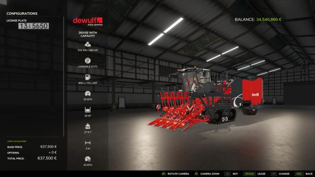 Dewulf ZKIVSE with capacity (30,000L) for Farming Simulator 25