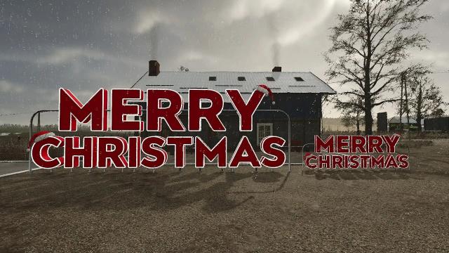 Christmas sign for the garden для Farming Simulator 25