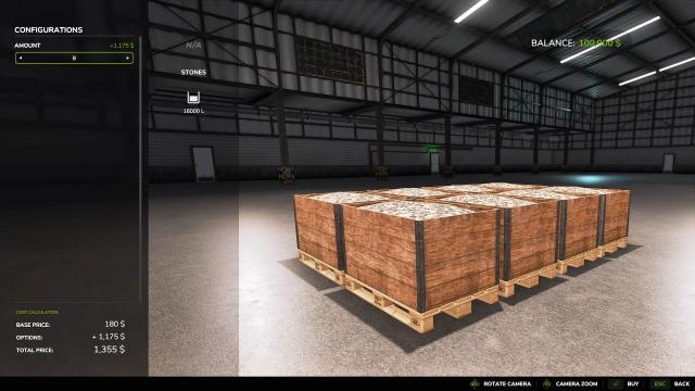 Stone Pallets для Farming Simulator 25