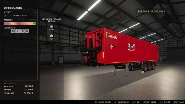SKS 30/1050 PBS (100.000L) для Farming Simulator 25