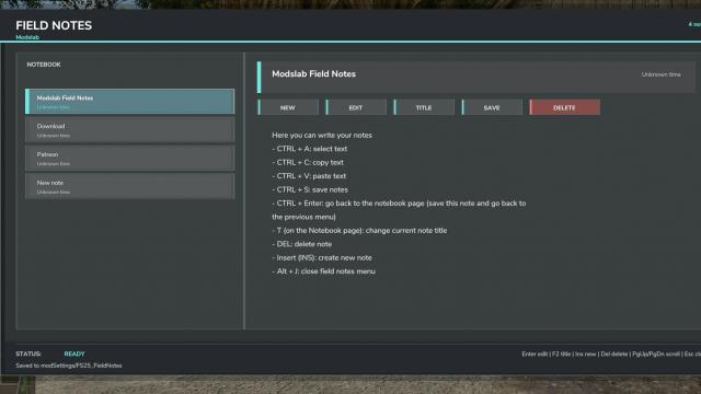 Field Notes for Farming Simulator 25