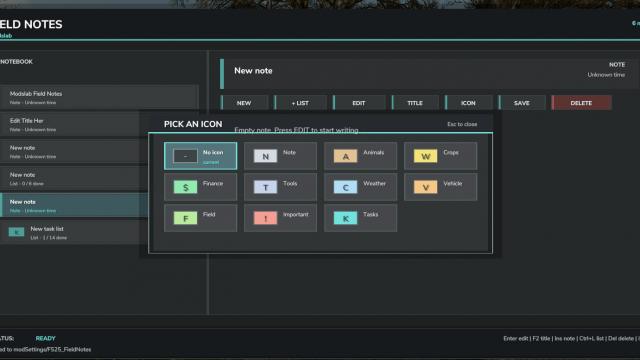 Field Notes for Farming Simulator 25
