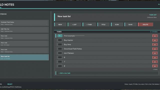 Field Notes for Farming Simulator 25