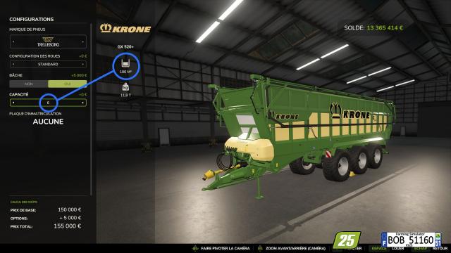 Krone GX520+ for Farming Simulator 25