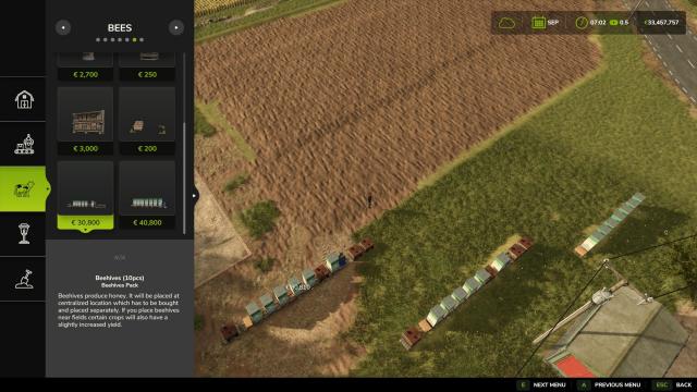 Beehives package для Farming Simulator 25