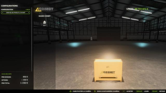 Cosnet weight для Farming Simulator 25