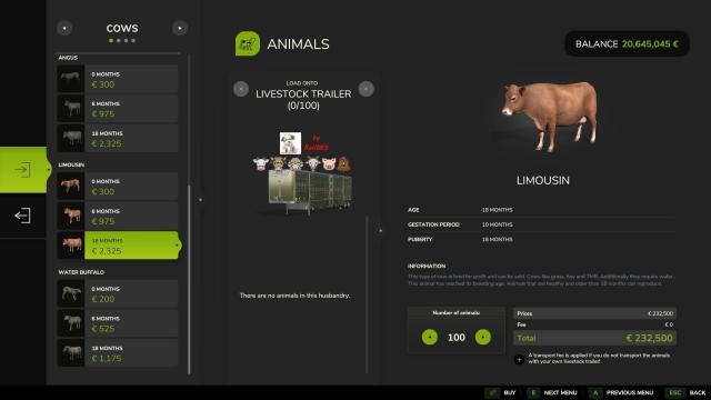 XXL livestock carrier для Farming Simulator 25