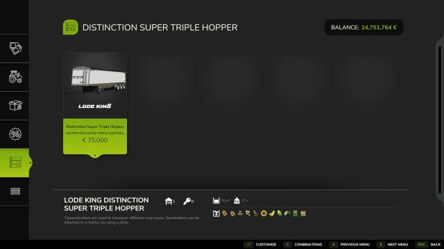 Distinction Super Triple Hopper for Farming Simulator 25