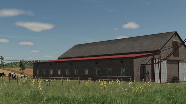 European-Style Barn для Farming Simulator 25