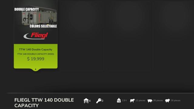 Double capacity livestock carrier для Farming Simulator 25