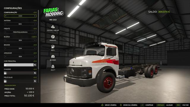 Mercedes-Benz 1313 для Farming Simulator 25