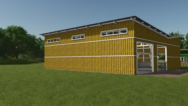 Cowshed yellow for Farming Simulator 25